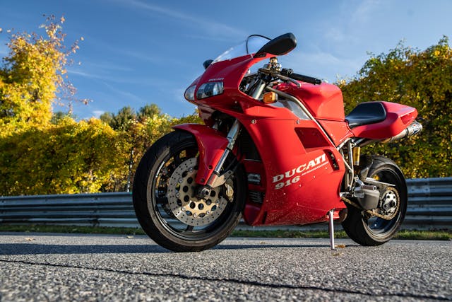 Red Ducati Motorcycle