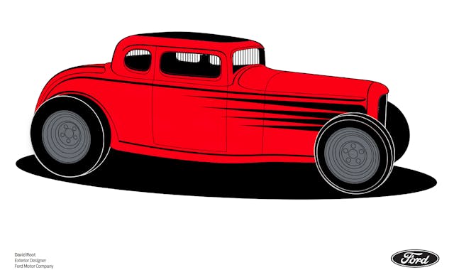 1932 Ford five-window coloring page 2