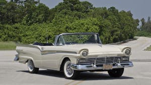 1957 Ford Fairlane 500 Sunliner Front Three-Quarter