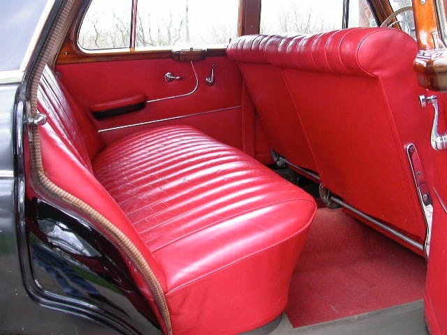 1958 mercedes benz 180 red interior back seat