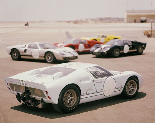 1966 Ford GT40 Mk II Cars on tarmac