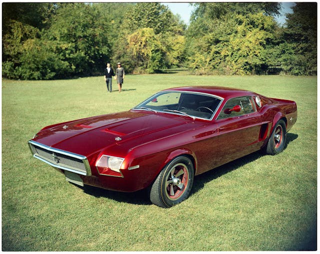 1966 ford mustang mach 1 front three quarter red