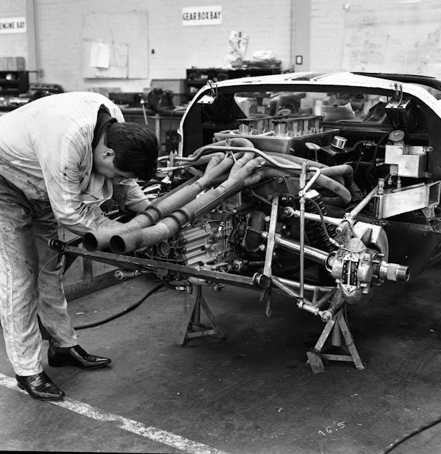 Ford GT40 Mk II Engineer at work