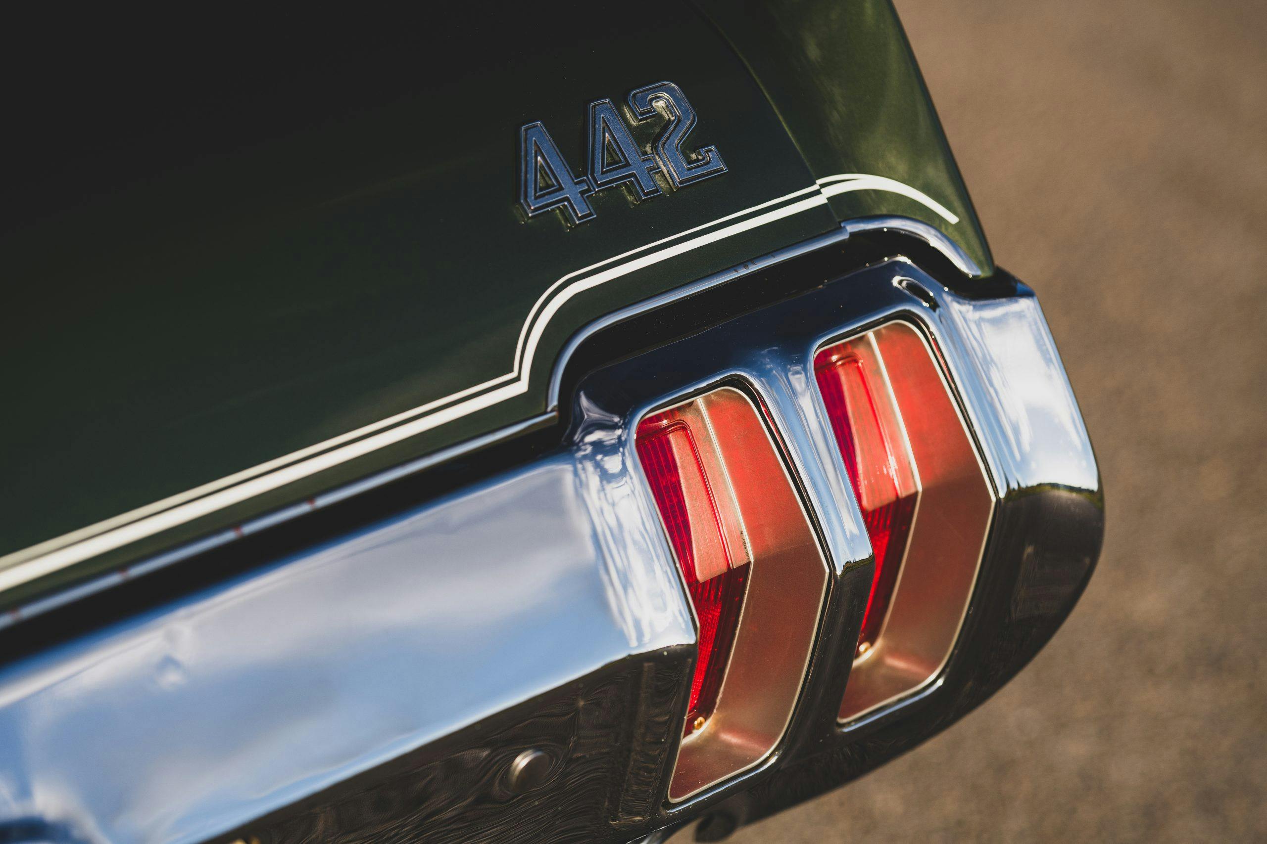 1970 Oldsmobile 442 Convertible Taillight and Badge