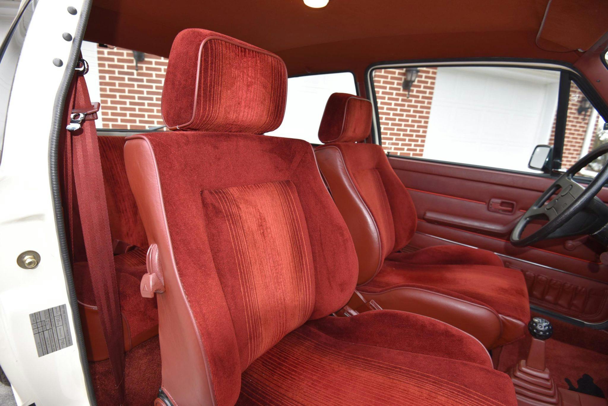 Volkswagen Rabbit GTI Callaway Turbo Stage II Interior Front Seats