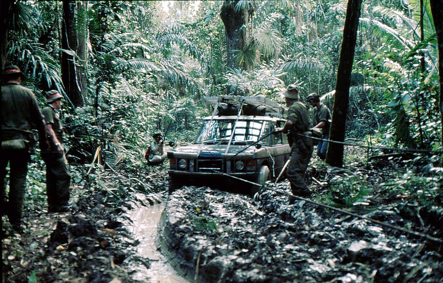 1972 land rover range rover darien gap jungle mud
