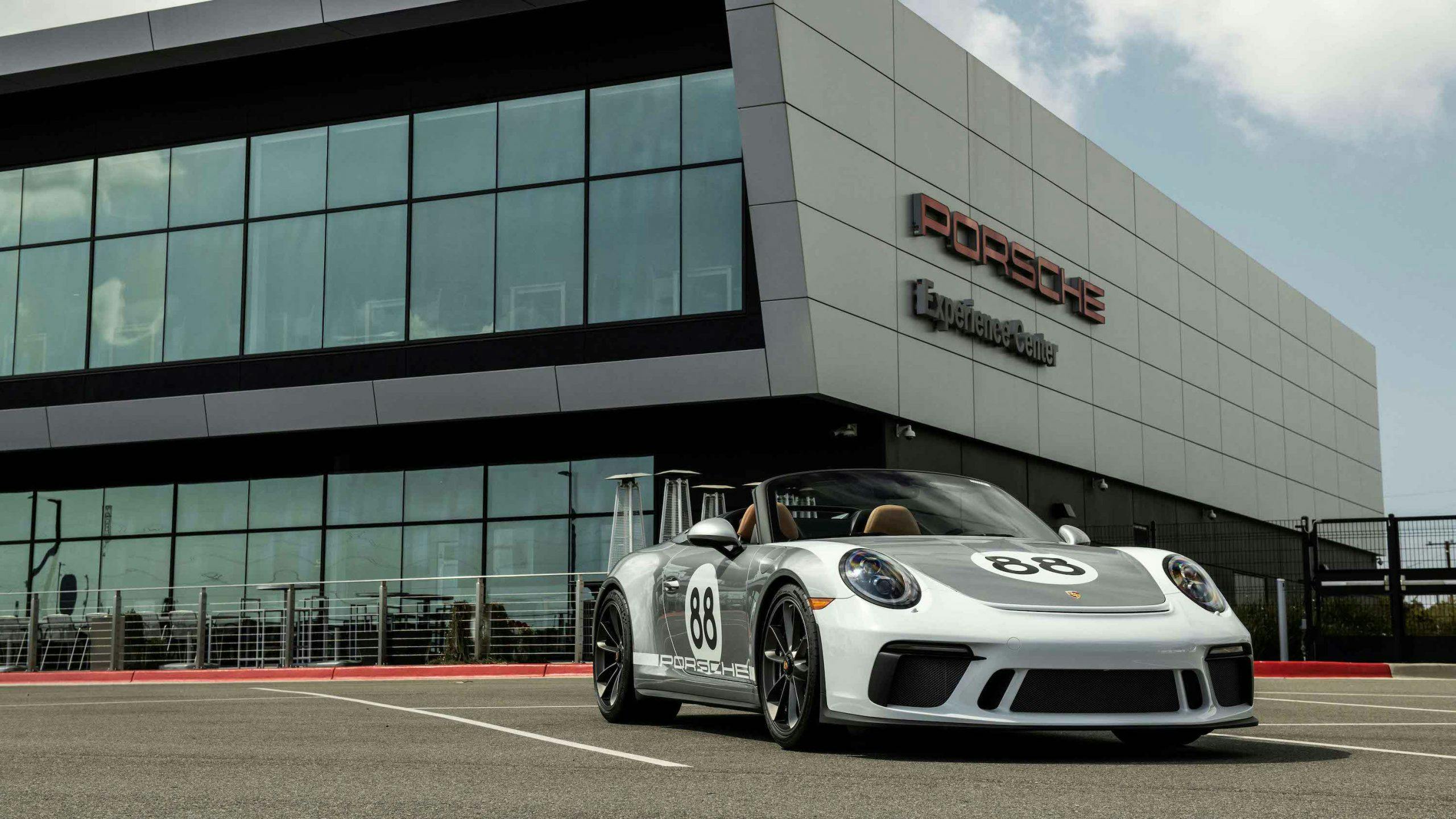 2019 Porsche 911 Speedster Heritage Design Front Three-Quarter at Experience Center