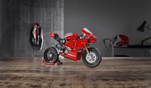 Ducati Panigale V4 R Lego Technic on table