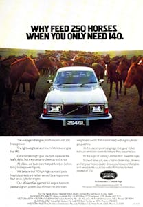 1977 volvo 264 gl sedan ad