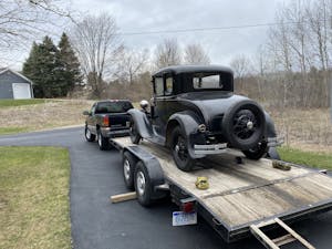 Model A on trailer