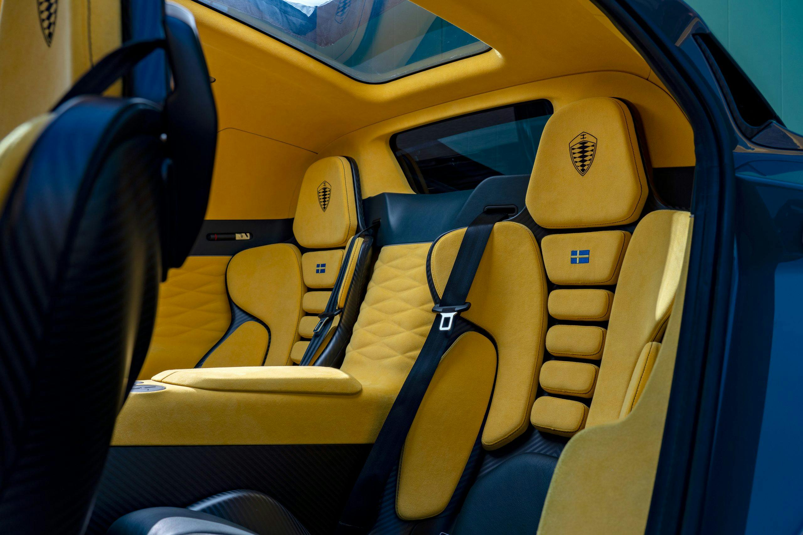 Koenigsegg Gemera seat yellow rear