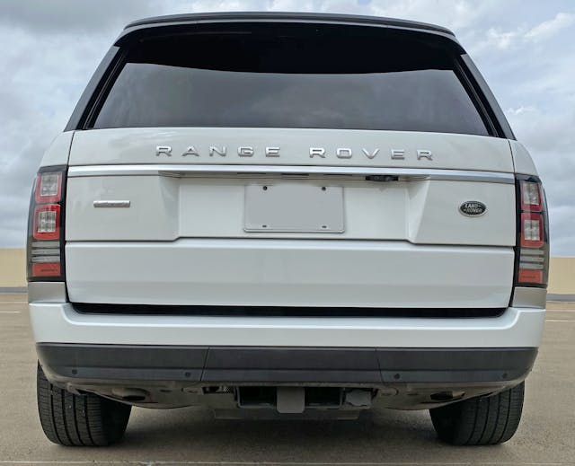 Range Rover Autobiography straight on rear low