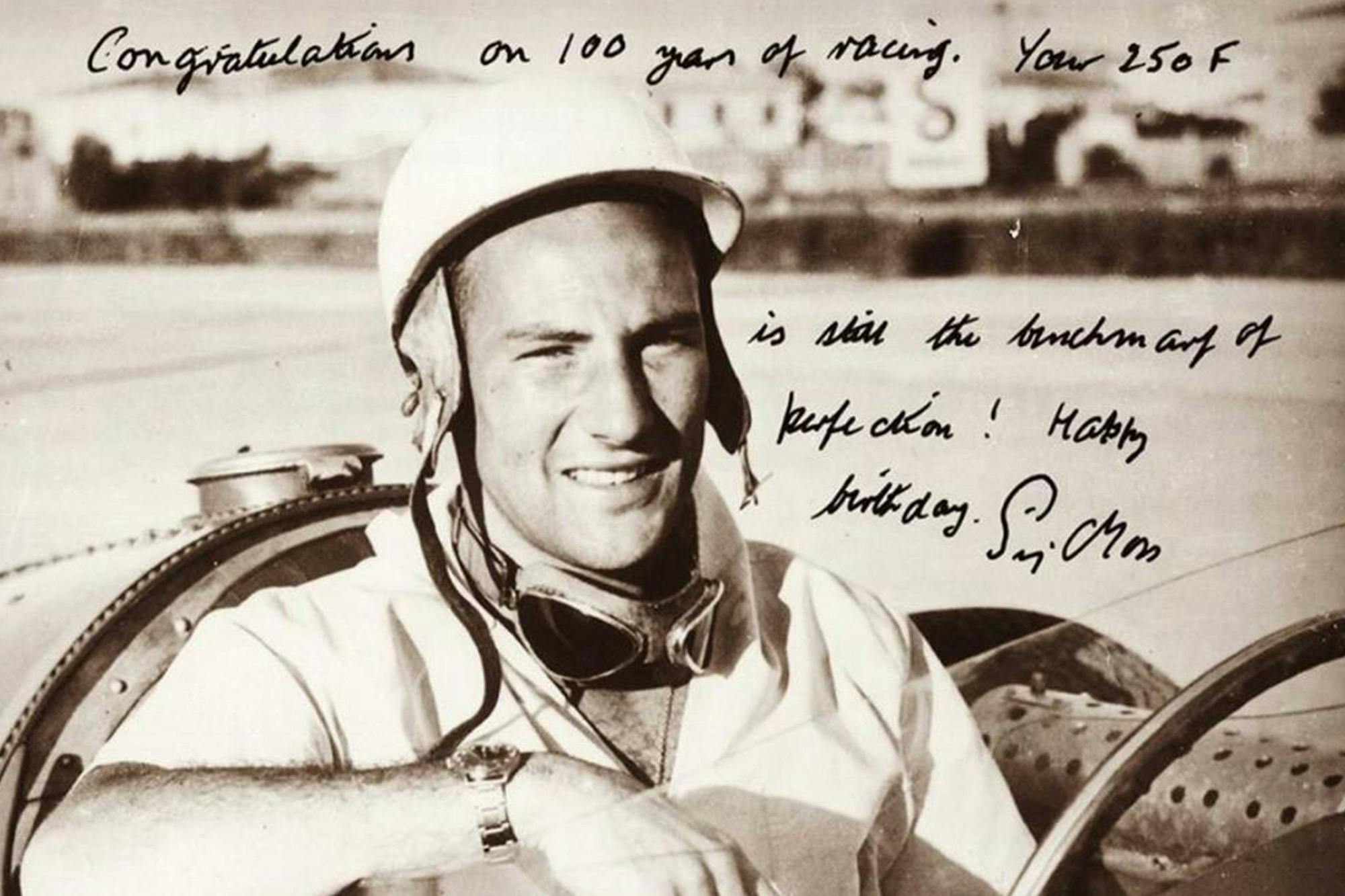 Young Sir Stirling Moss in Cockpit
