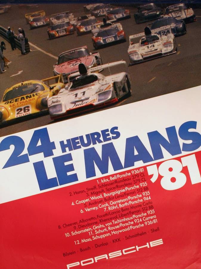 1981 24 Hours of Le Mans poster