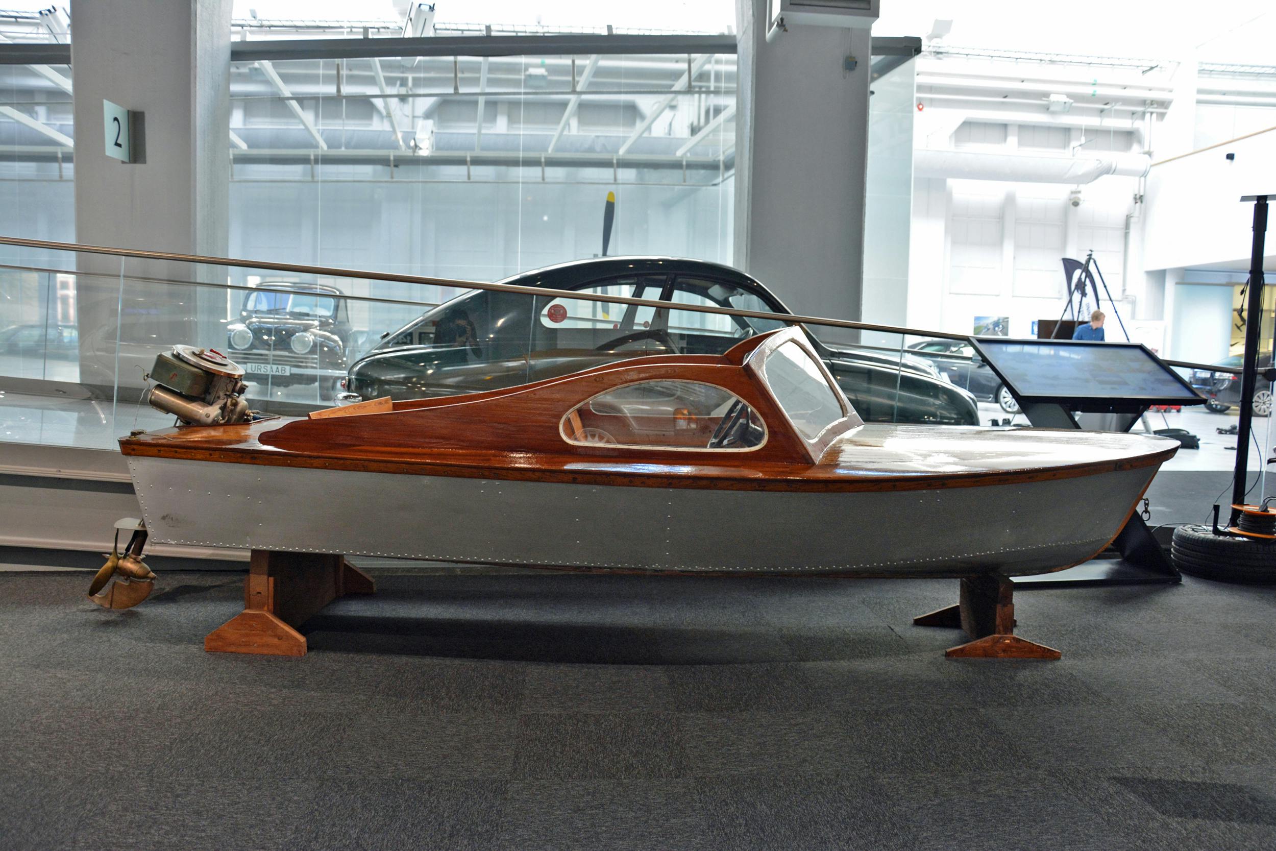 Saab Museum boat sideview