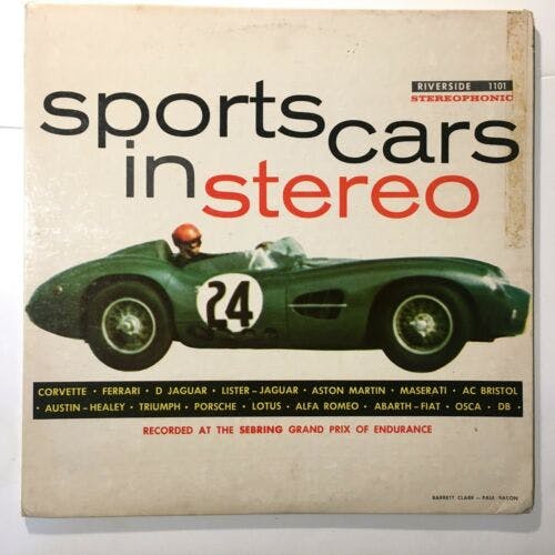 sports cars in stereo aston martin dbr2 album cover