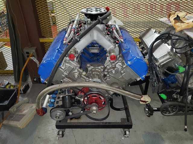 The legendary engine sits today in the racing shop of the Bowles family The legendary engine sits today in the racing shop of the Bowles family