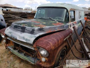 1956 Chevrolet Panel Truck Front Three-Quarter