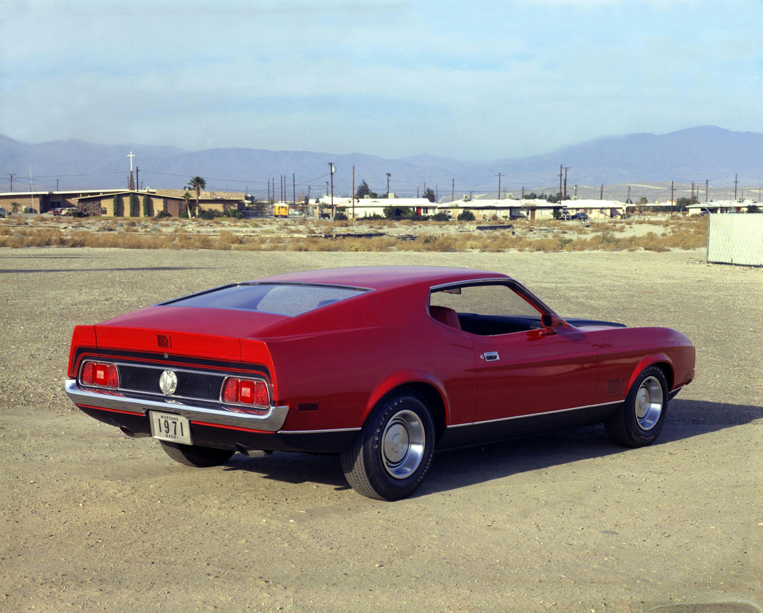 1971 Ford Mustang Mach 1 Fastback Rear Three-Quarter