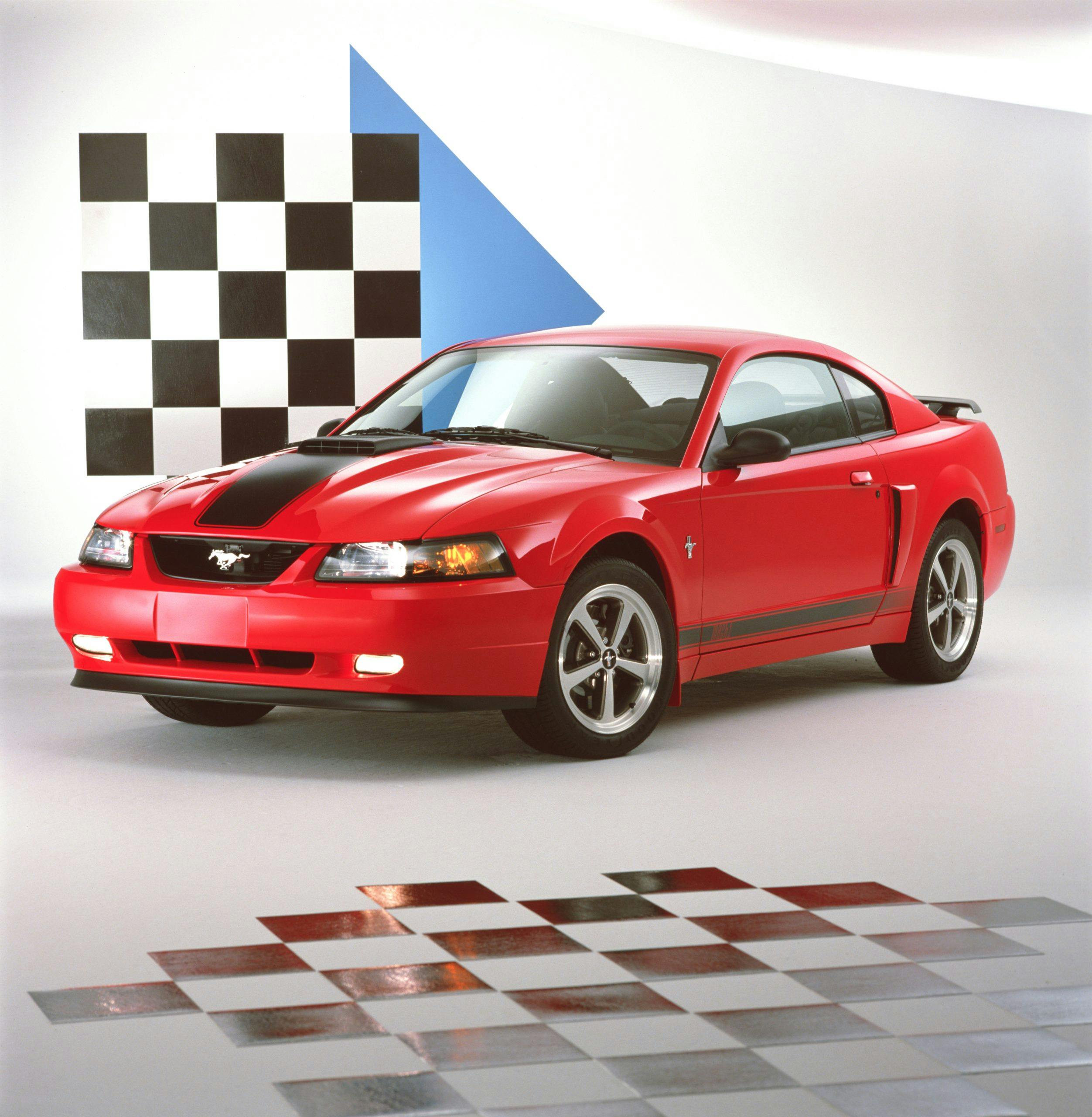 2003 Ford Mustang Mach 1 Coupe Front Three-Quarter Checkered Flag
