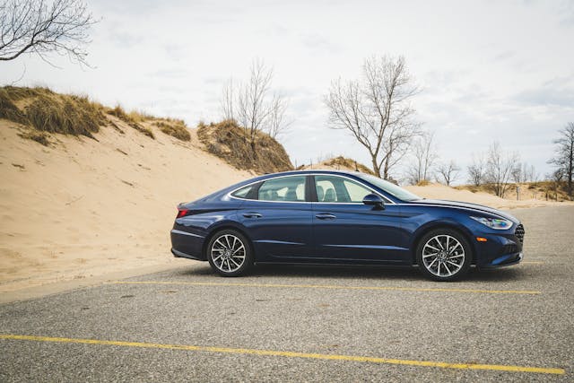 2020 Hyundai Sonata Limited side profile sky background