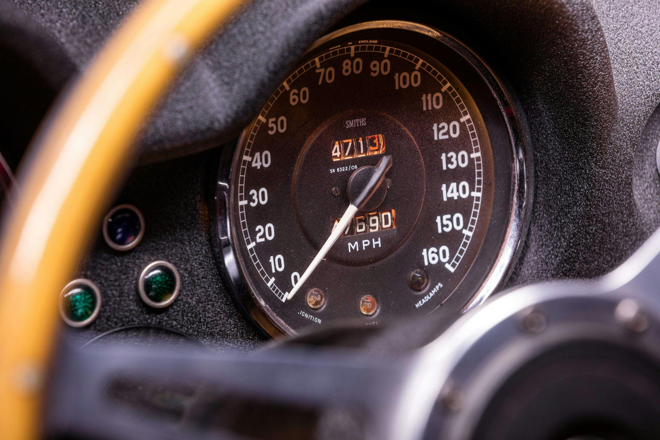 Ferris Bueller Ferrari - HVA Studio close-up speedometer