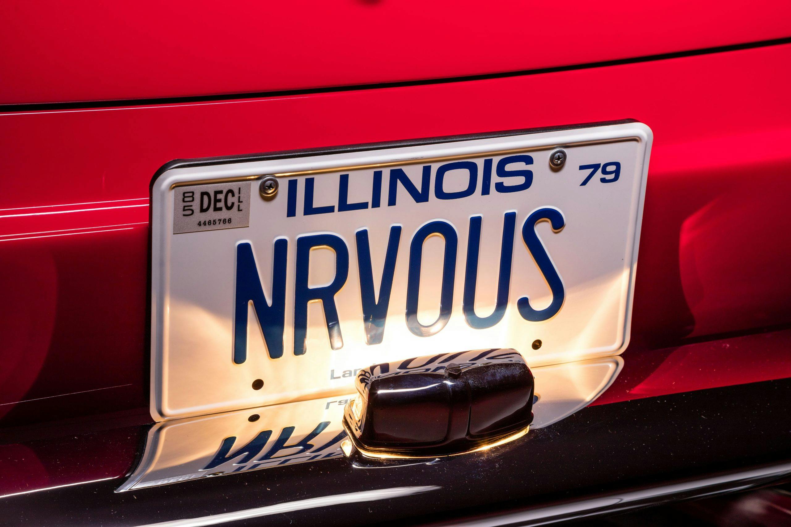 Ferris Bueller Ferrari - HVA Studio license plate NRVOUS