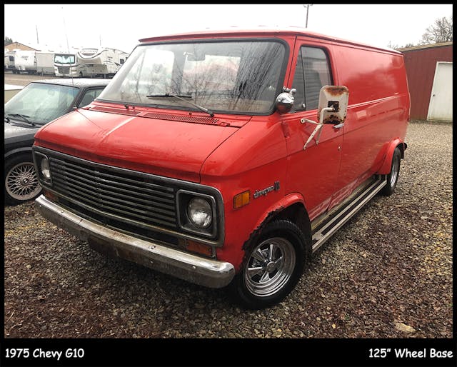 1975 Chevrolet G10 Van Front Three-Quarter