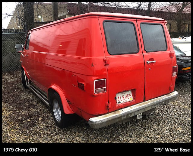 1975 Chevrolet G10 Van Rear Three-Quarter