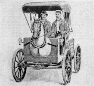 Horsey Horseless - 1899 U.S. Patent image 1