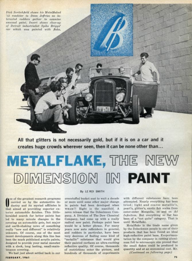 McGee Roadster - 1932 Ford - HVA - Metalflake paint - 1961 Hot Rod magazine