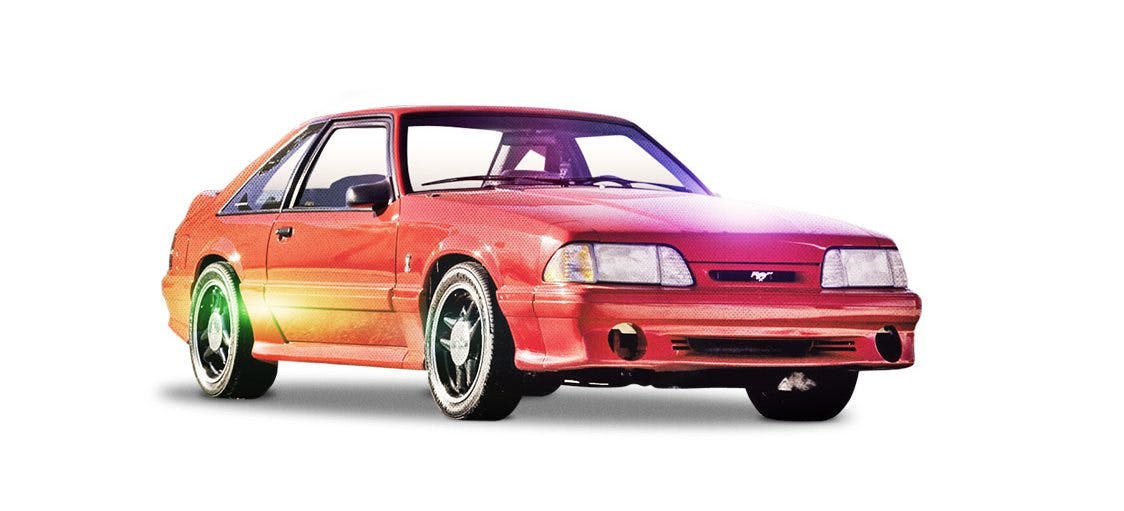 1993 SVT Mustang Cobra R front three-quarter