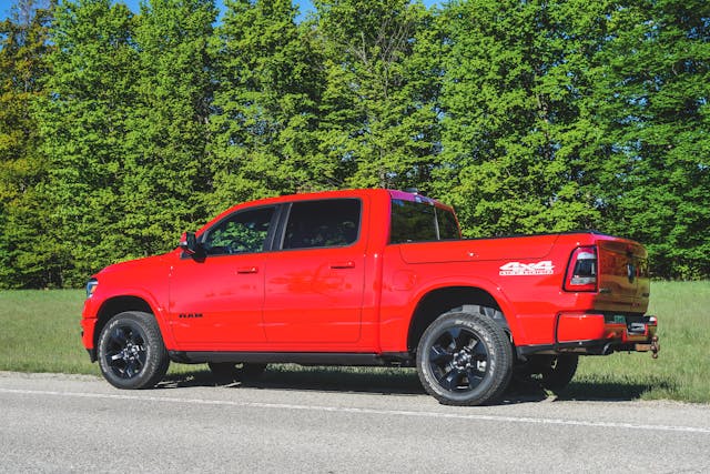 2020 Ram 1500 Laramie rear three quarter