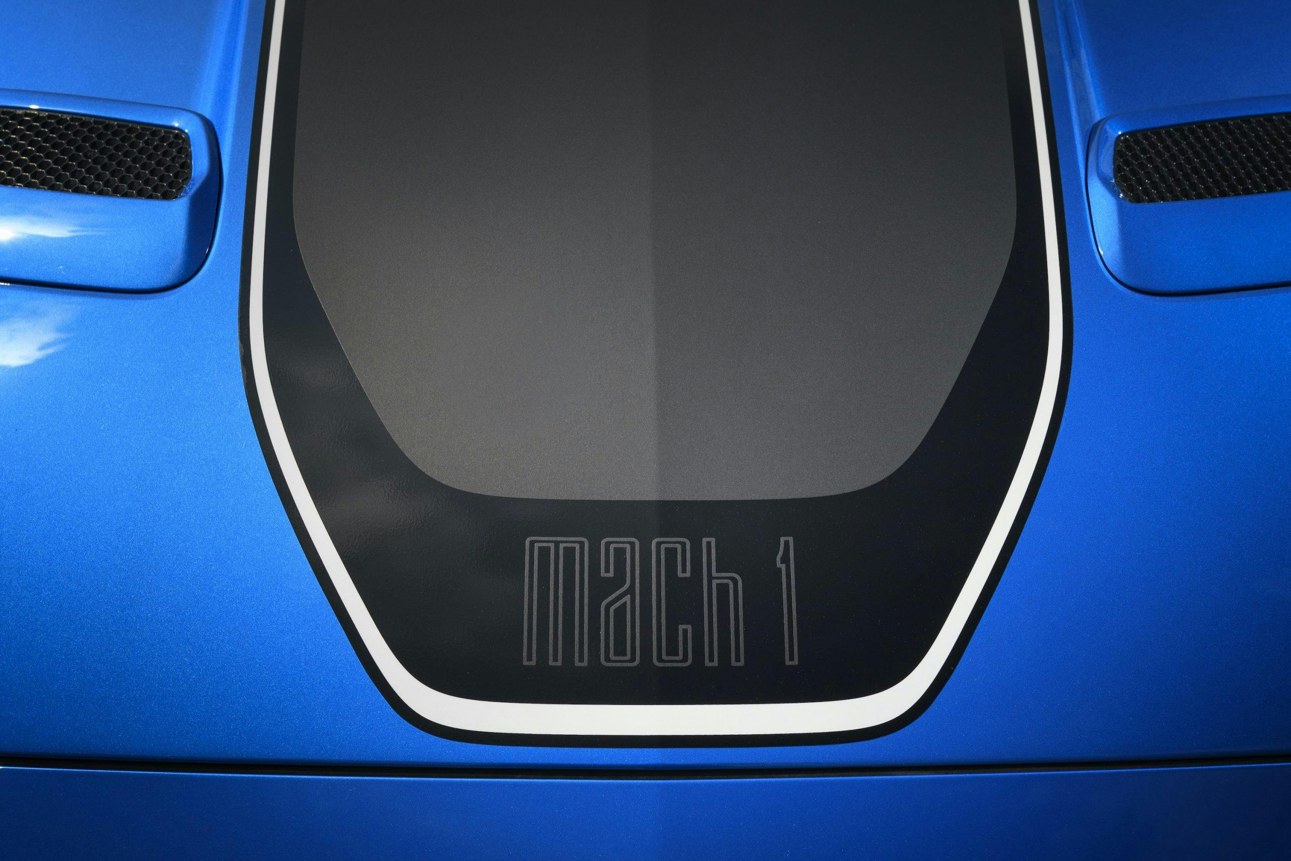 2021 Ford Mustang Mach 1 emblem detail