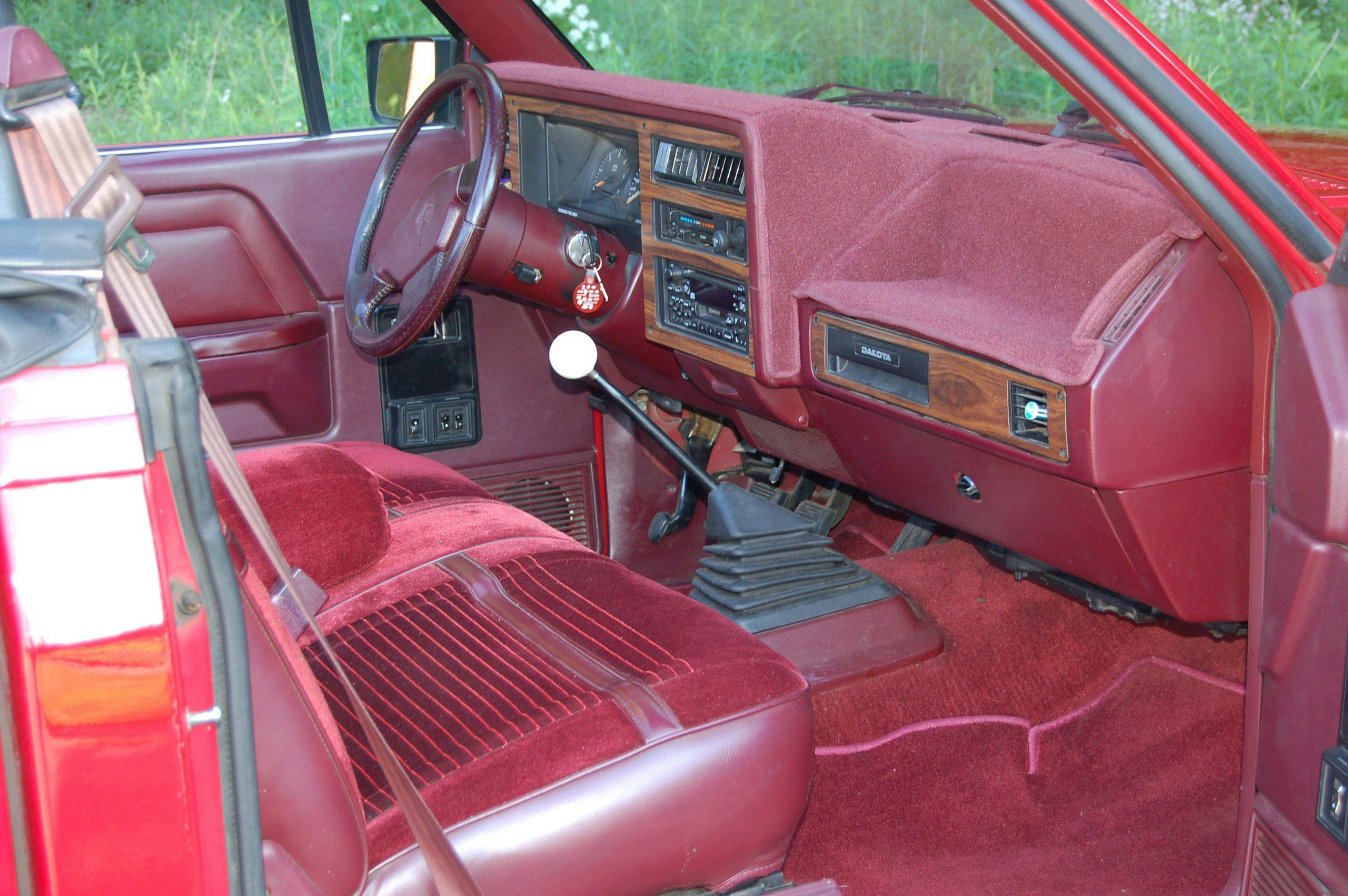 1989 Dodge Dakota Sport Convertible interior passenger's side