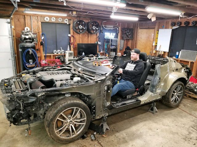 2015 Ford Mustang chassis before 1967 body swap