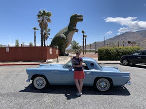 1956 Ford Thunderbird Owner At Dinosaur Museum
