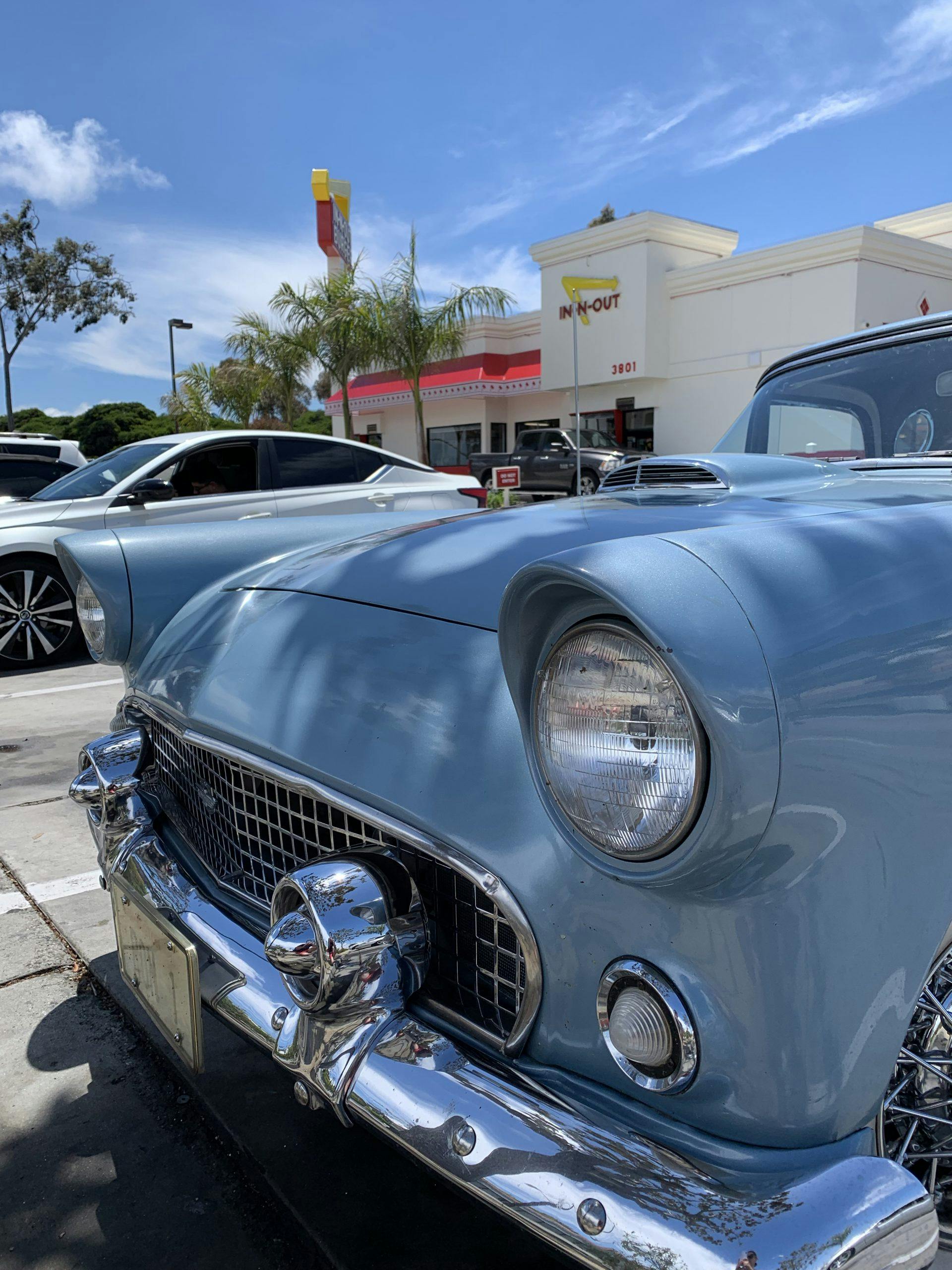 1956 Ford Thunderbird At In N Out Burger