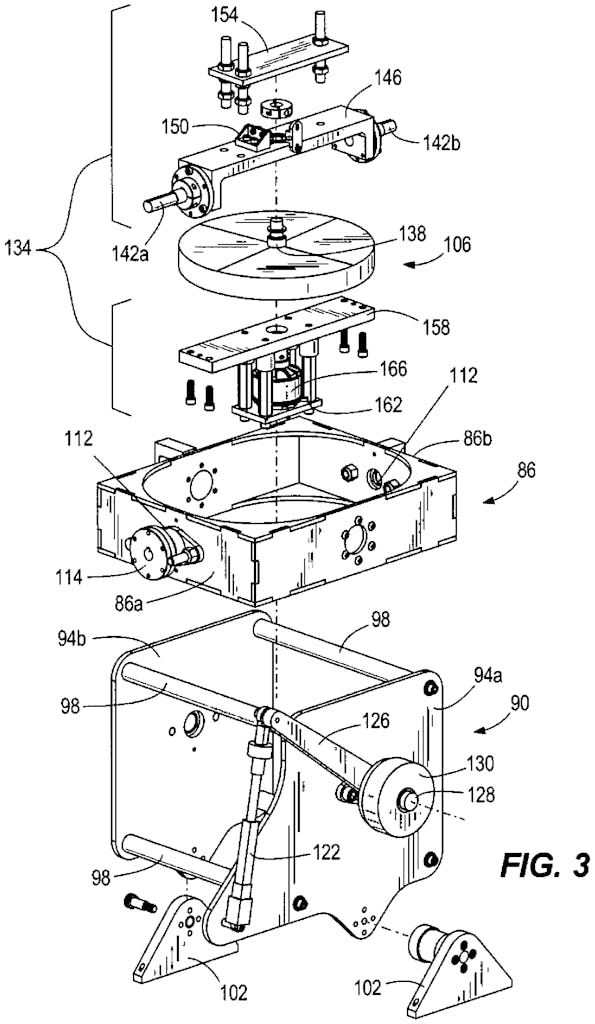 Harley Davidson gyroscope patent drawing cutaway