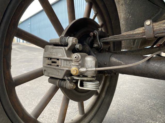 The disc brake conversion on Hnat's Model T