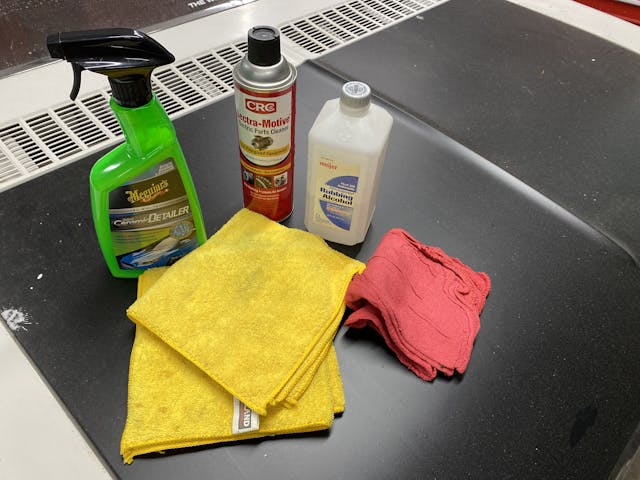 Three cleaners for engine detailing