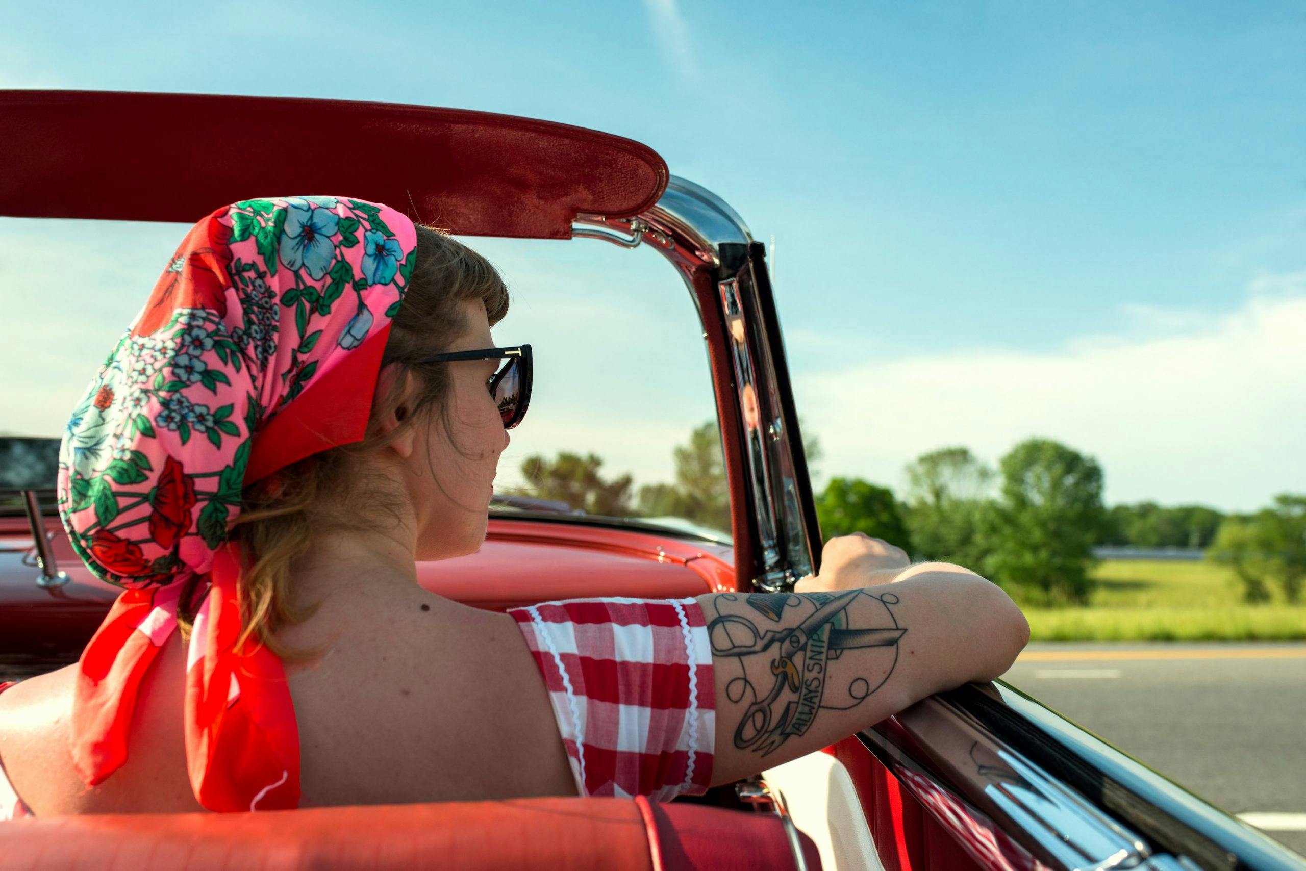 Plymouth Fury Woman in Passenger Seat