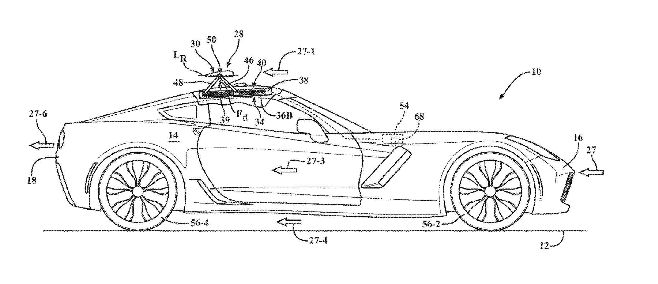 Corvette active aero patent