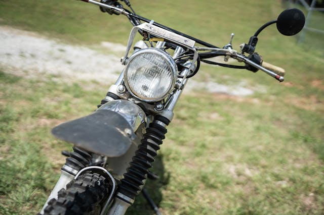 Vintage Triumph Motorcycle Front