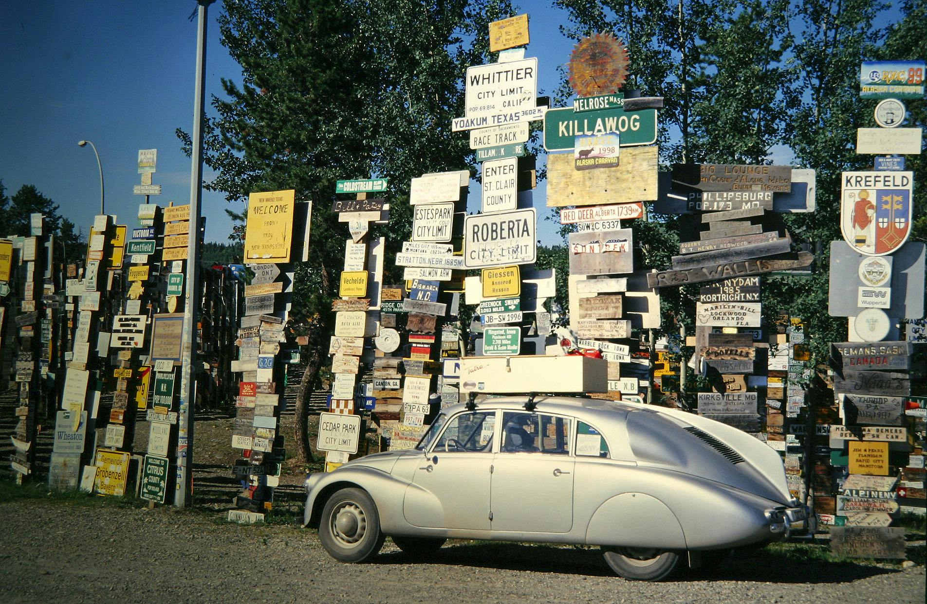 Tatra Beside Road Sign Collection