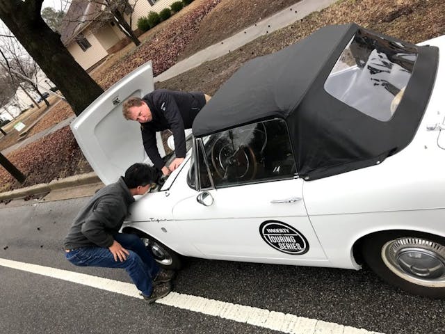 under the hood of a Sunbeam Tiger