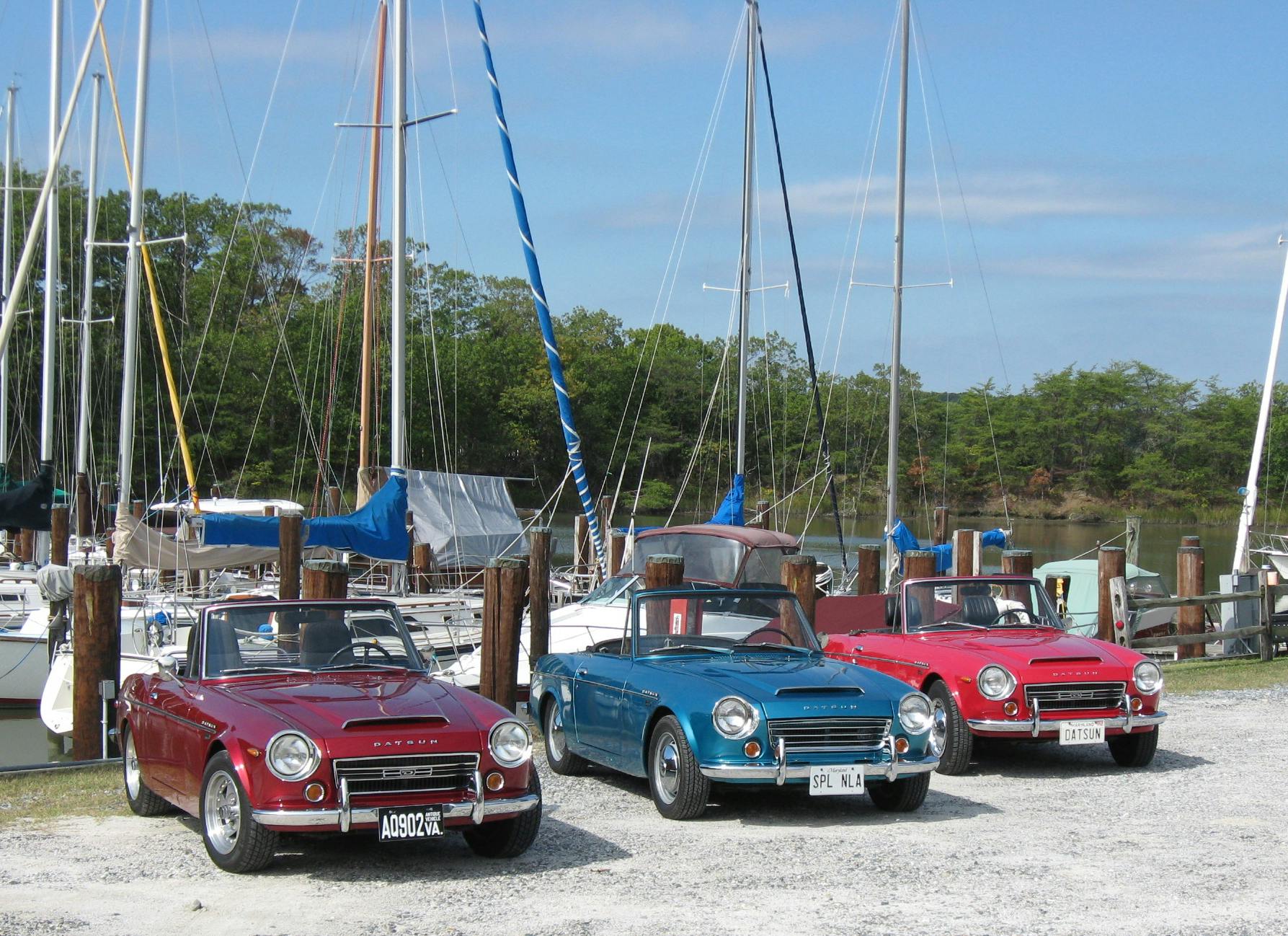 Datsun roadsters at marina