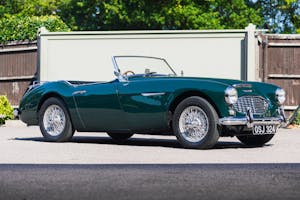 Green Austin-Healey 100-6 Front Three-Quarter