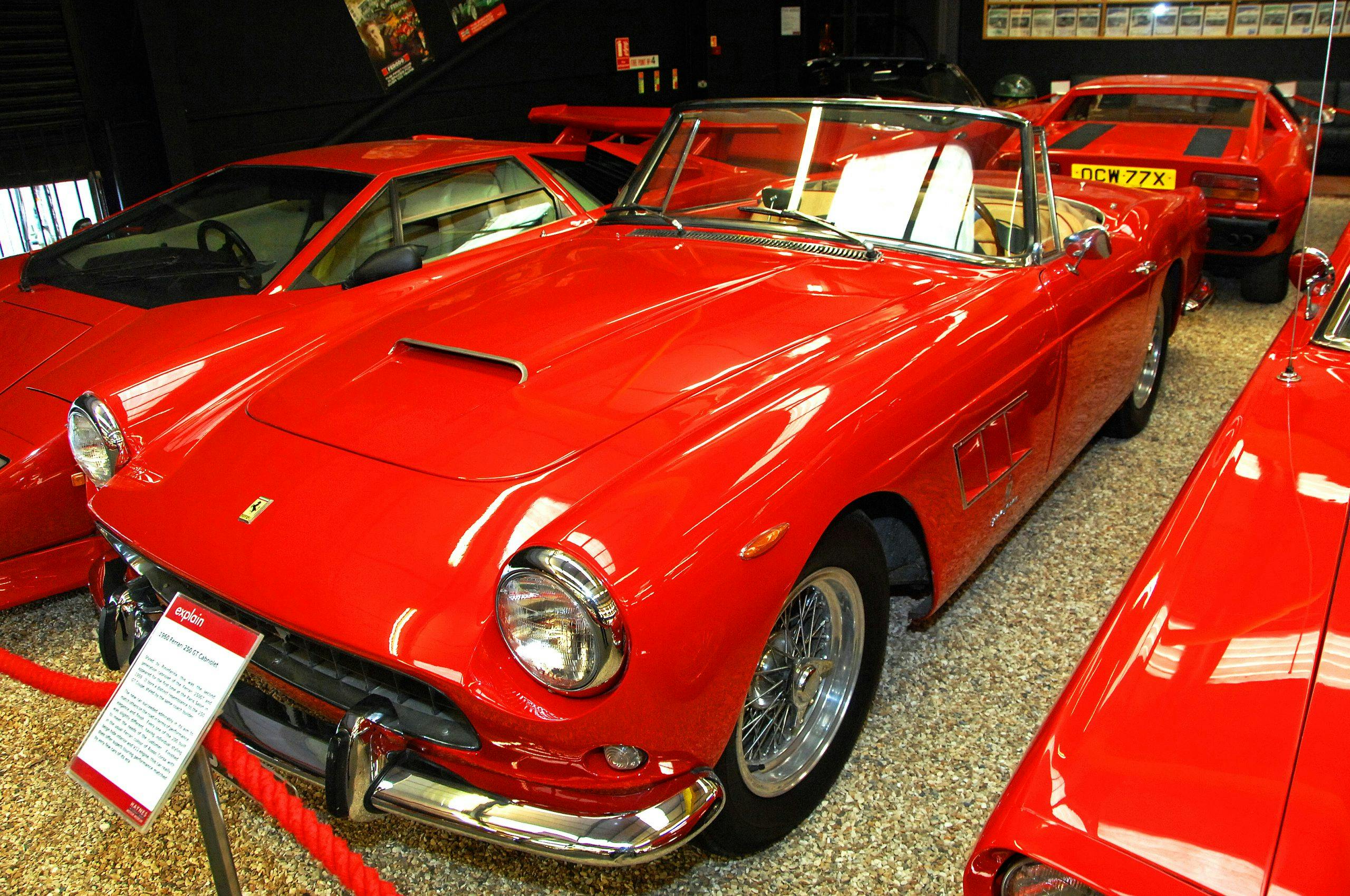 Red Room Ferrari GT Cabriolet front three-quarter
