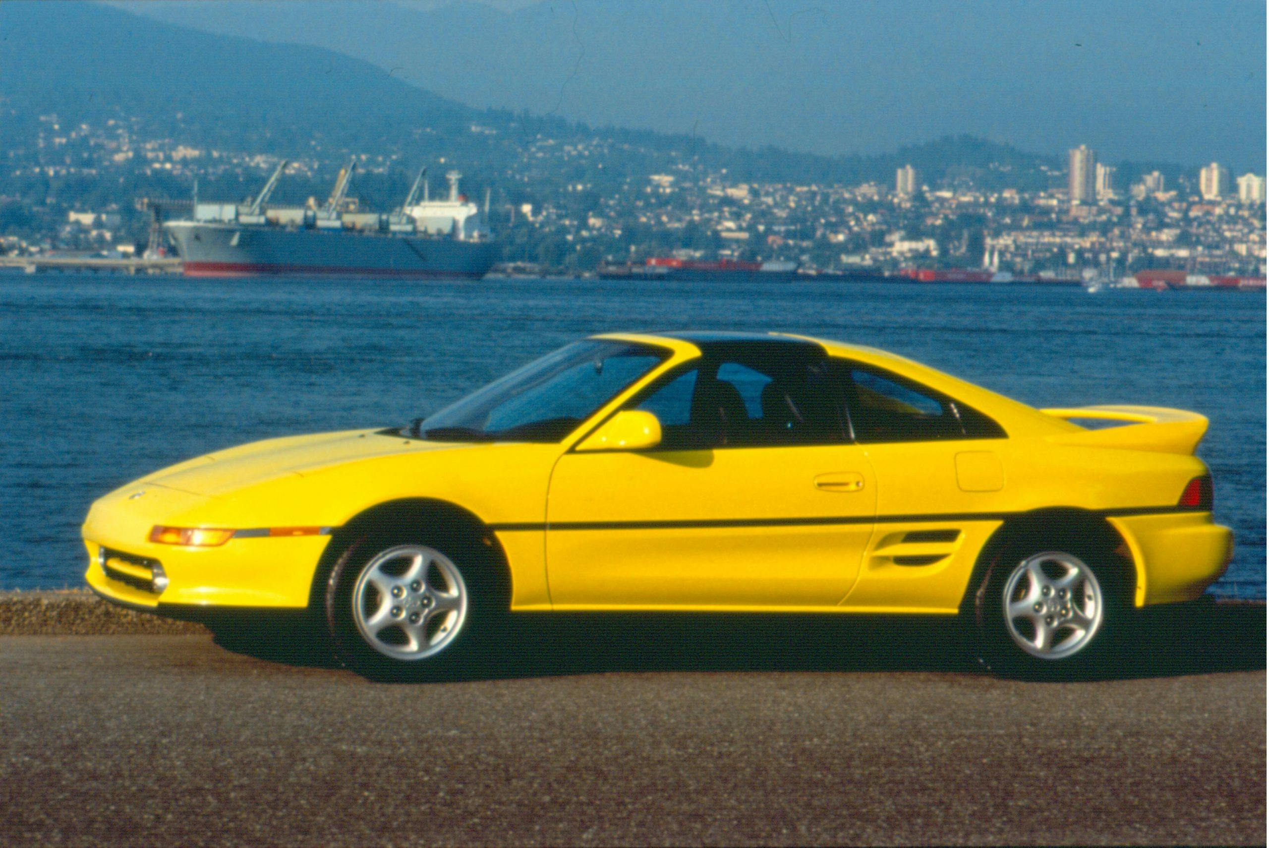 1992 MR2 Yellow Side Profile
